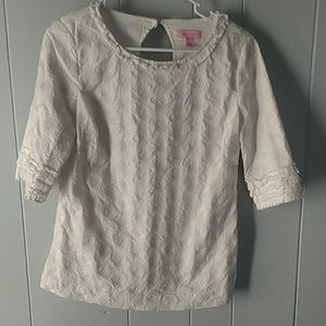 Lilly pulitzer white half sleeve shirt